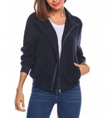 Zeagoo Womens Fleece Full Zip Collar