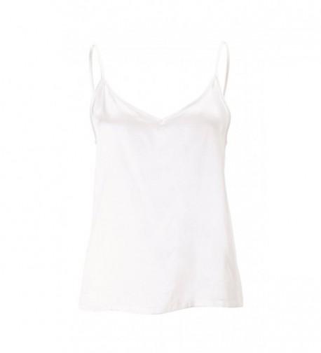 MOMMESILK Camisole Women V Neck Ivory