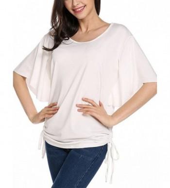 Womens Dolman Shirring Sleeve T Shirts