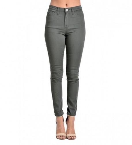 Womens Skinny Jeans Olive KC5002OL