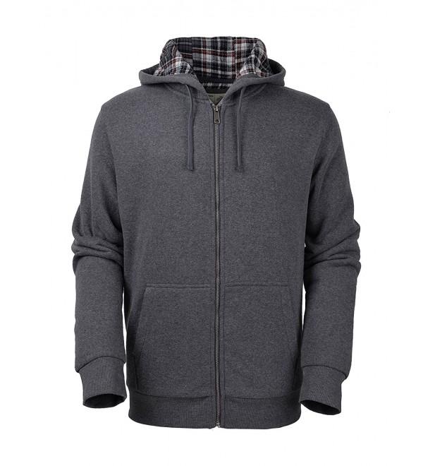 Men's Hoodie Zipper Fleece Hooded Sweatshirt Jacket With Kanga Pocket ...