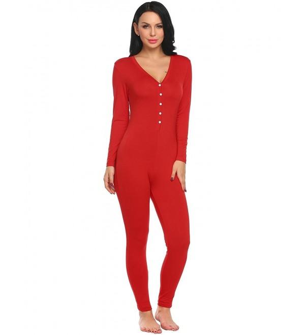 Vansop Womens Onesie Pajamas Jumpsuit