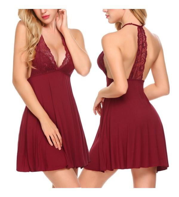 ADOME Sleepwear Chemise Nightgown Lounge