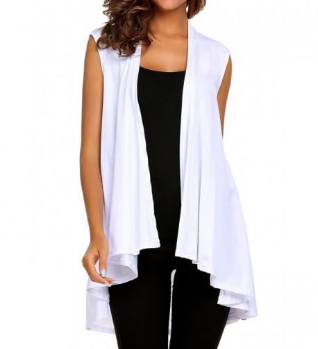 Womens Summer Sleeveless Cardigan Draped