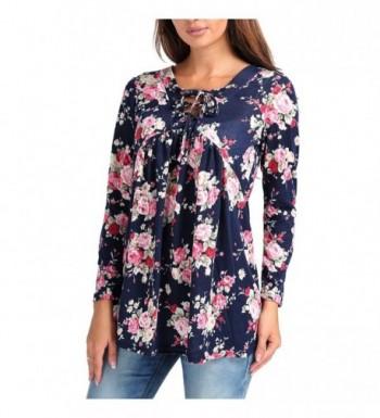 ShiZiBan Floral T Shirt Lace up X Large