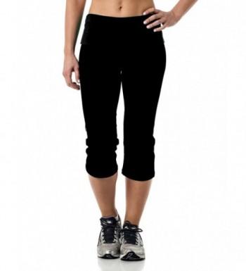 Alkii Capri Foldover waistband Black