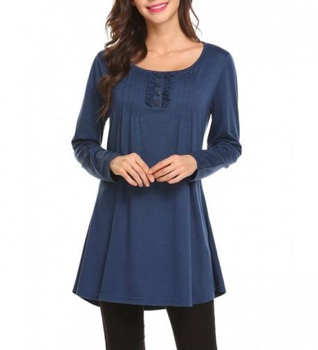 Zeagoo Women Notch Sleeve Henley