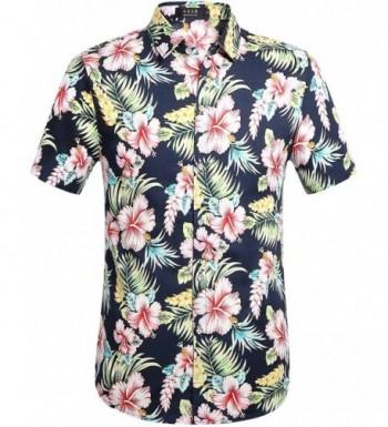 SSLR Button Causal Sleeve Hawaiian