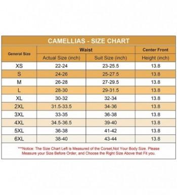 Camellias Waist Trainer Size Chart