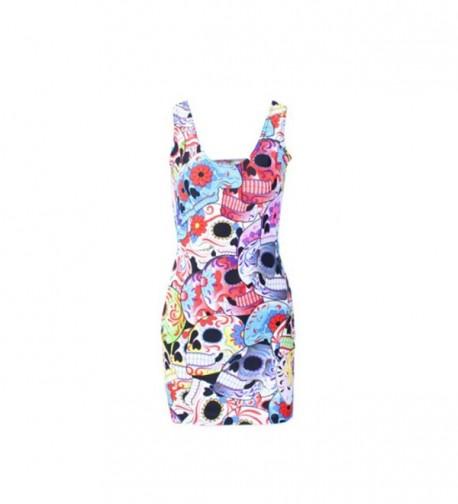 Nation Multi Color Skull Bodycon