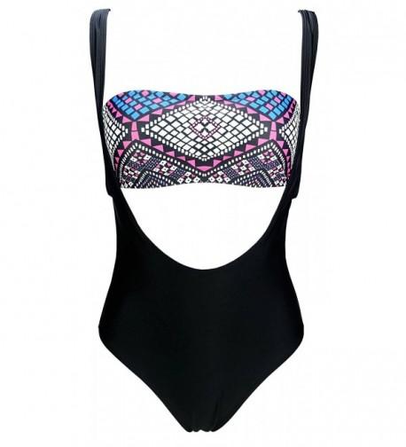 COCOSHIP colorful Geometric Swimsuit Swimwear
