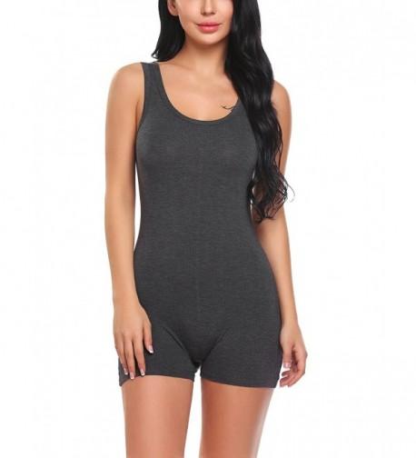 Ekouaer Bodysuits Scoop Neck Jumpsuits Sleeveless