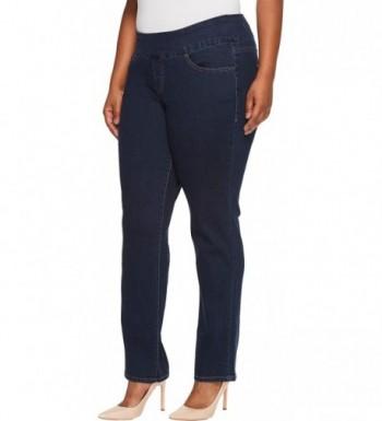 Plus Size Womens Plus Size Peri Pull-On Straight Butter Denim In Ink ...