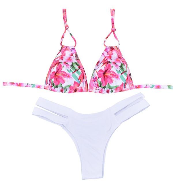 Rubylong Womens Padding Printing Swimsuit