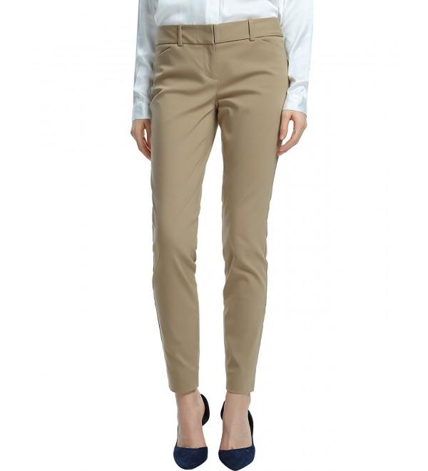 SATINATO Straight Stretch Trousers Business