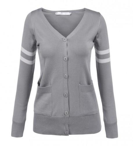 GEESENSS Classic Sweaters Cardigan Pockets