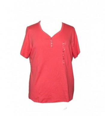 Karen Scott Womens Cotton Henley