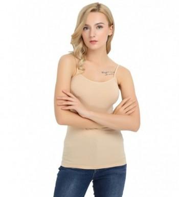 SATINATO Womens Stretch Camisole Beige