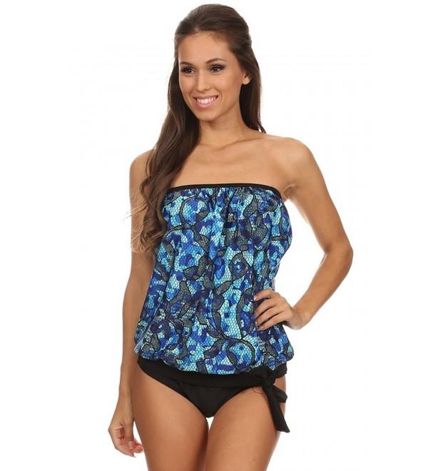 strapless blouson swimsuits