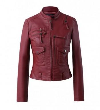 Womens Leather Simple Jacket 16b1611