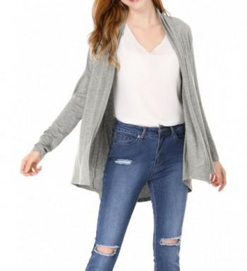 Allegra Womens Sleeves Collar Cardigan