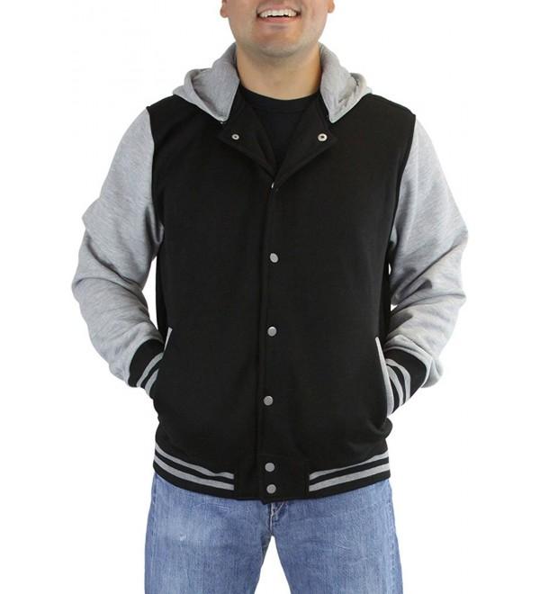 ToBeInStyle Mens Varsity Jacket Removable