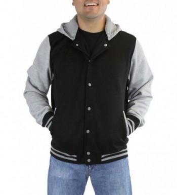 ToBeInStyle Mens Varsity Jacket Removable