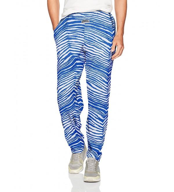 Classic Zebra Printed Athletic Lounge Pants - Royal Blue / White ...