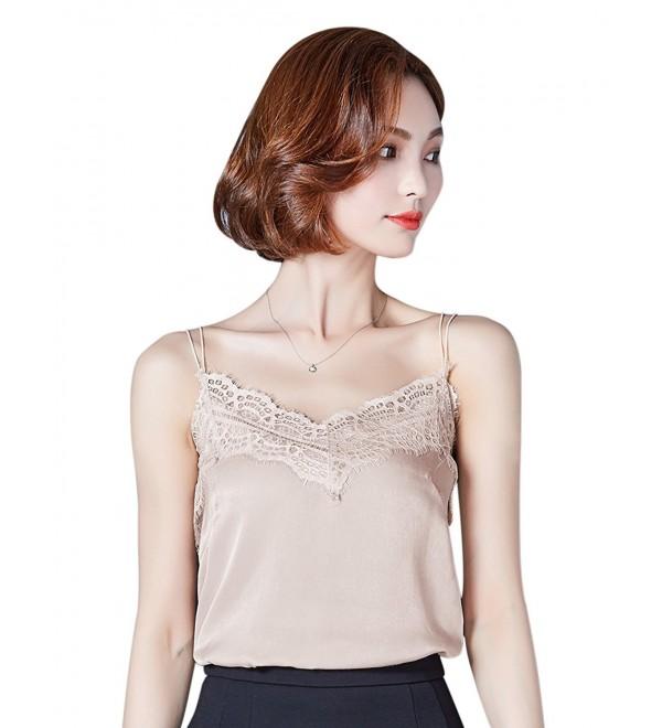 Alizeal Women Satin Camisole Vest Nude