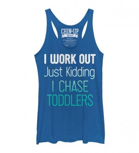 Womens Kidding Toddlers Heather Racerback