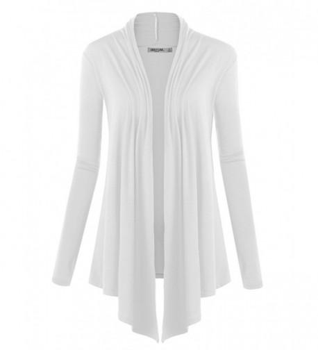 WSK850 Womens Draped Open Cardigan