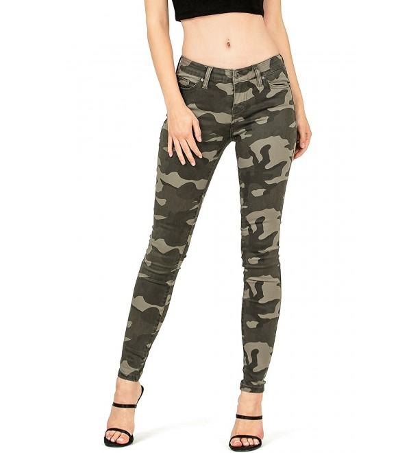 Women's Juniors Mid-Rise Jeggings Fit Skinny Pants - Camouflage ...