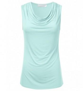 FLORIA Cowl Neck Sleeveless Stretchy LIGHTMINT