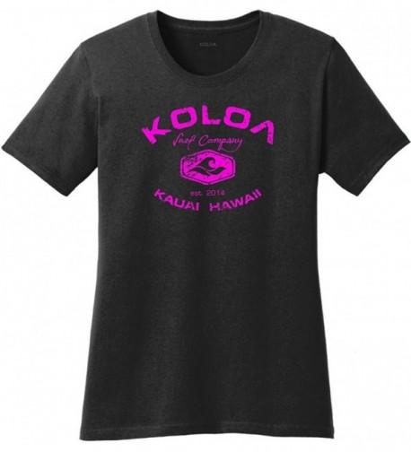 Koloa Surf Ladies Cotton T Shirt M Black
