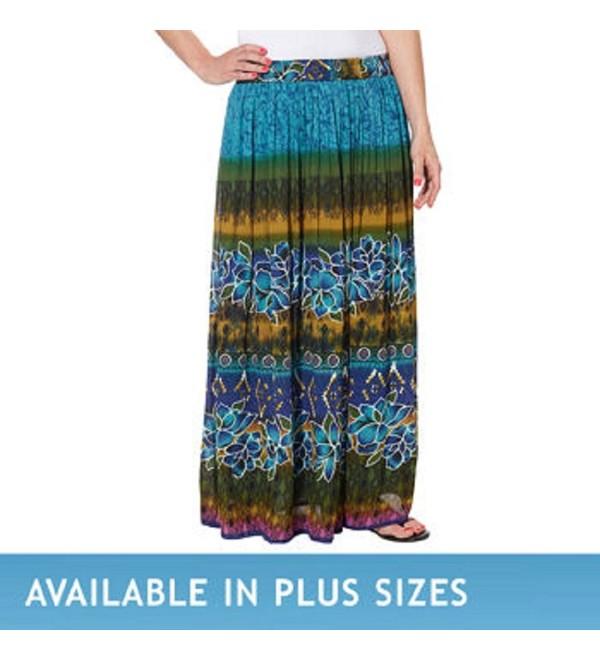 Chaudry Ladies Skirt Blue Floral Medium