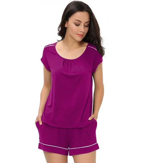 GYS Womens Pajamas Burgundy Purple