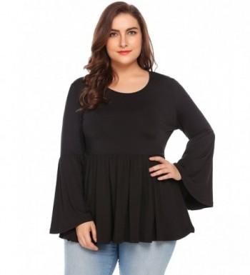 PLUNGER Womens Sleeves Flared Ruffle