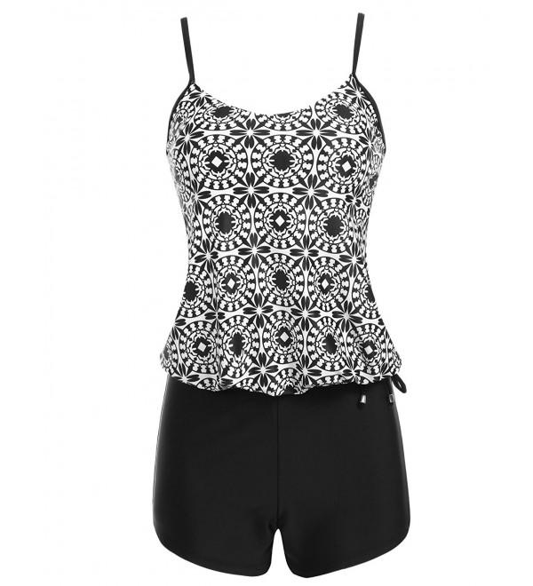 Lamore Womens Swimsuit Tankini 5976 Black