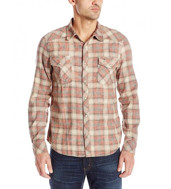 Silver Jeans Plaid Shirt Brown