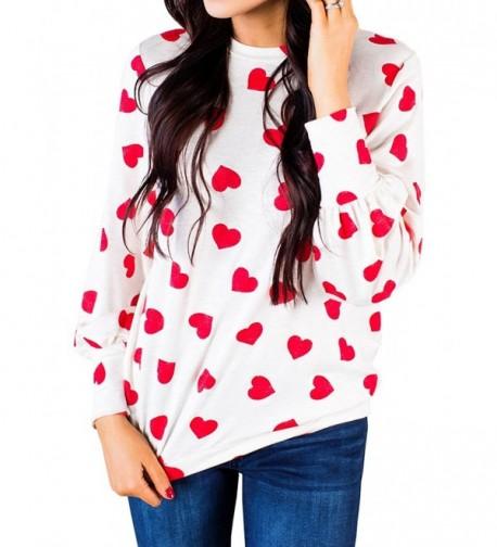 Womens Valentines Printed Oversized Sweatshirts