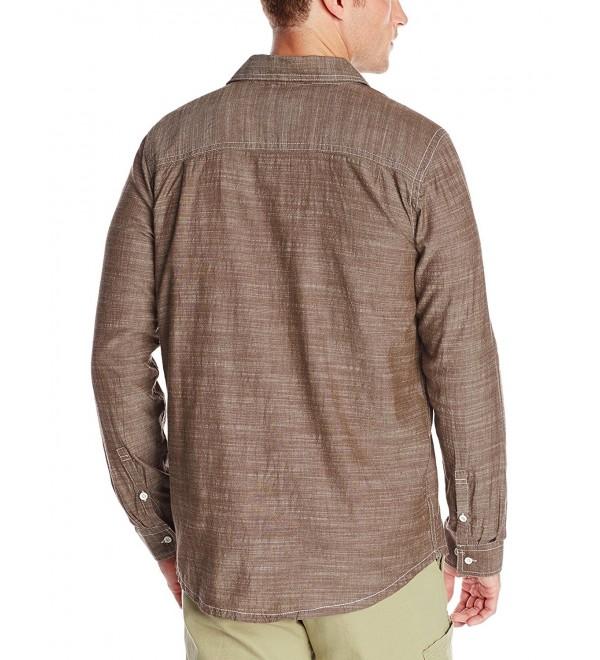 Men's Charlestown Long-Sleeve Shirt - Chocolate - CM11L79FXT3