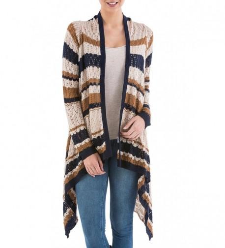 NOVICA Striped Cardigan Sweater Evening