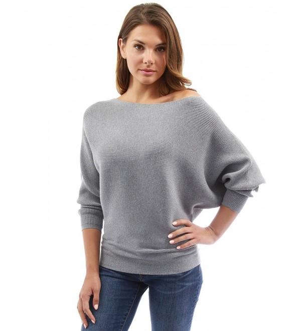 PattyBoutik Womens Shoulder Batwing Sweater