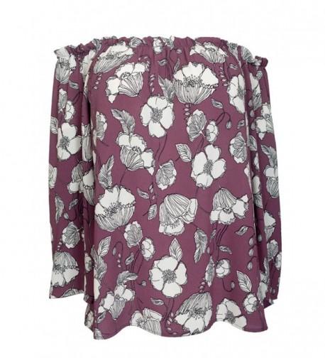 eVogues Smocked Shoulder Tunic Floral