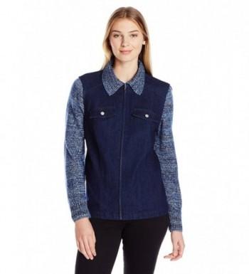 Alfred Dunner Womens Jacket Denim