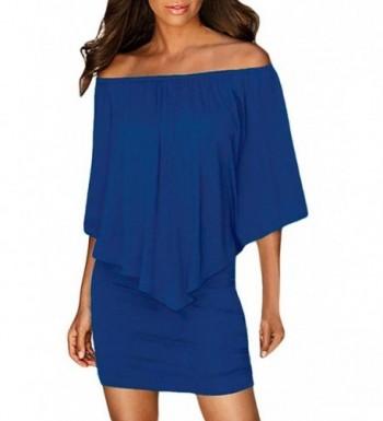 CadeVic Ruffled Shoulder Bodycon Casual