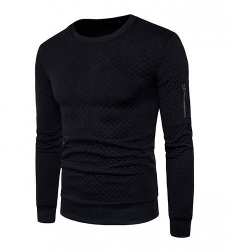 Men's Crewneck Sweatshirt Long Sleeve Stylish Square Quilted Design ...