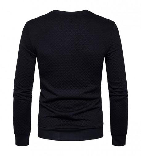 Men's Crewneck Sweatshirt Long Sleeve Stylish Square Quilted Design ...