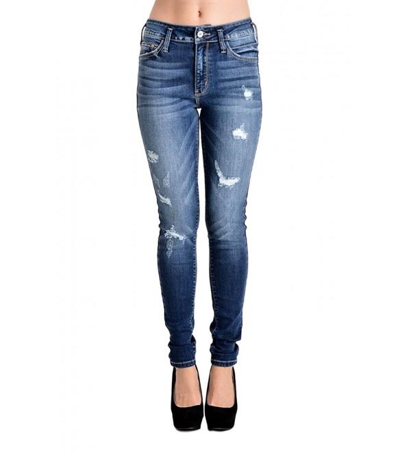 Womens Destroyed Skinny Jeans KC8227D