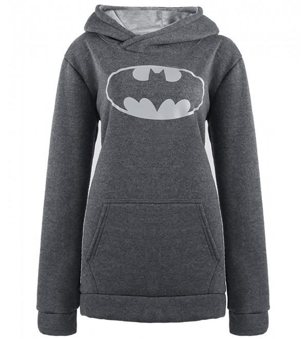 St. Jubileens Women's Batman Cotton Tops Hoodie Kangaroo Pocket Fleece ...